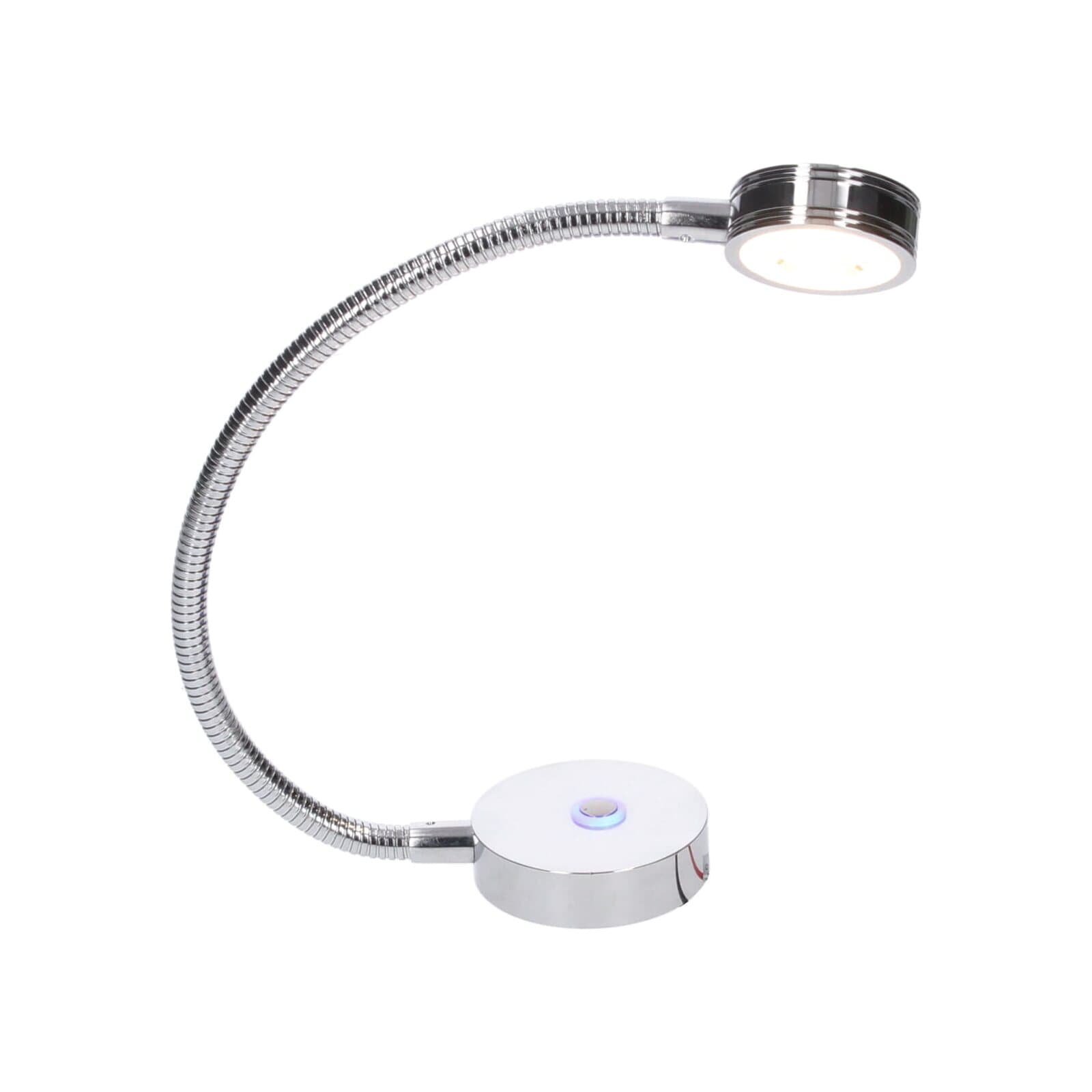 Lampka gooseneck chrom 30 cm z USB