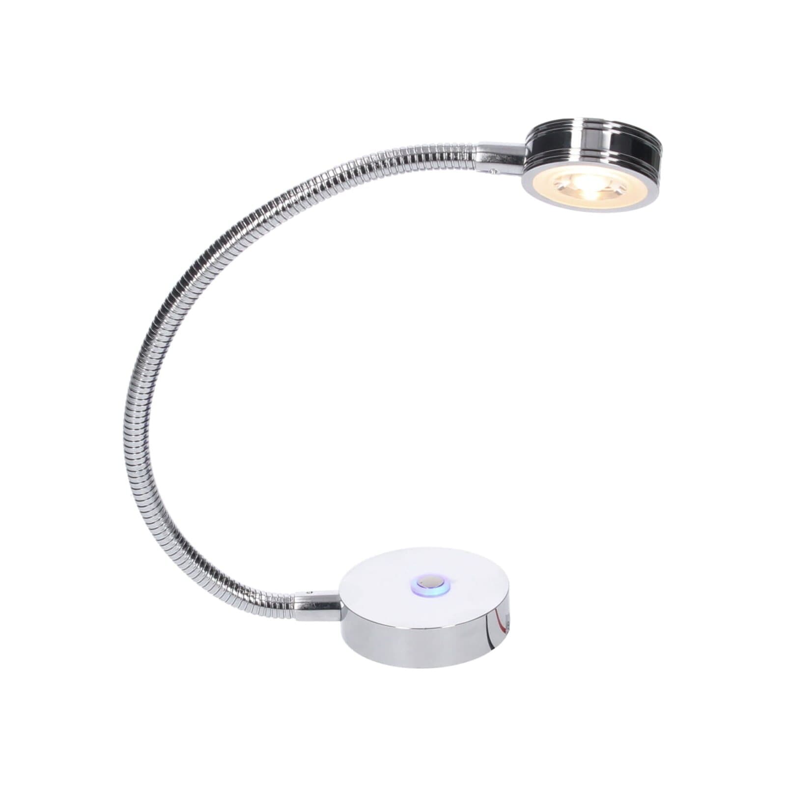 Lampka gooseneck chrom 30 cm z USB — widok 2