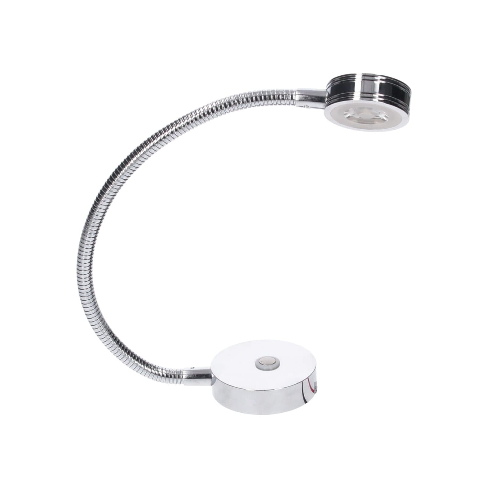 Lampka gooseneck chrom 30 cm z USB — widok 3