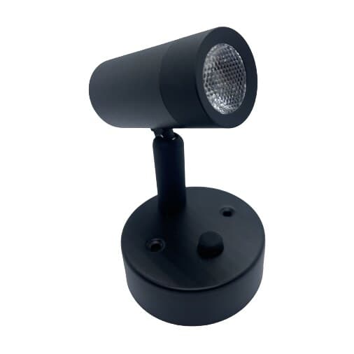 Kinkiet czarny cylinder z USB — widok 2